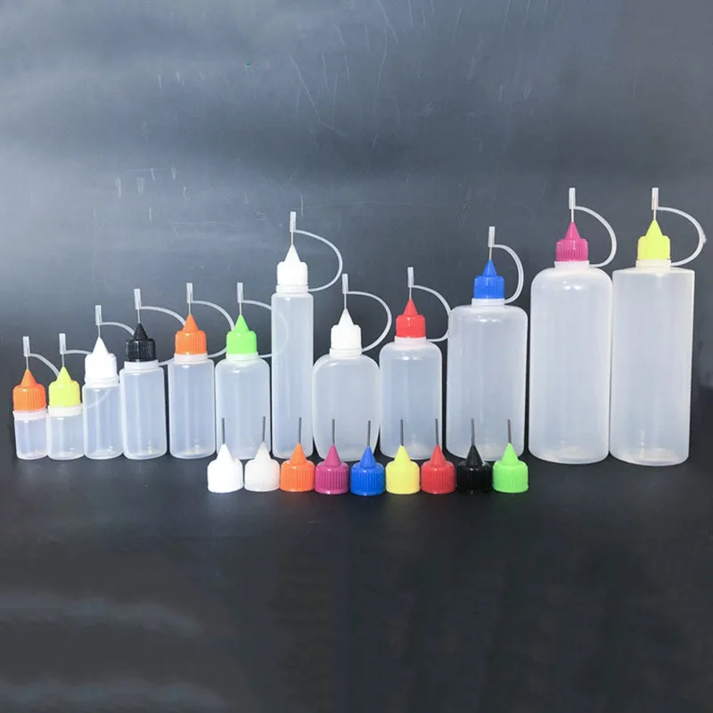 Custom cosmetic blue empty mini dropper oil small perform plastic recyle bottle packaging 30 ml 10 ml 20 ml