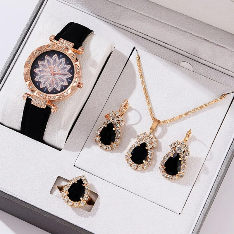 2024 wholesale japan quartz gold watch quartz watches smart for ladies set of necklace with wrist watch