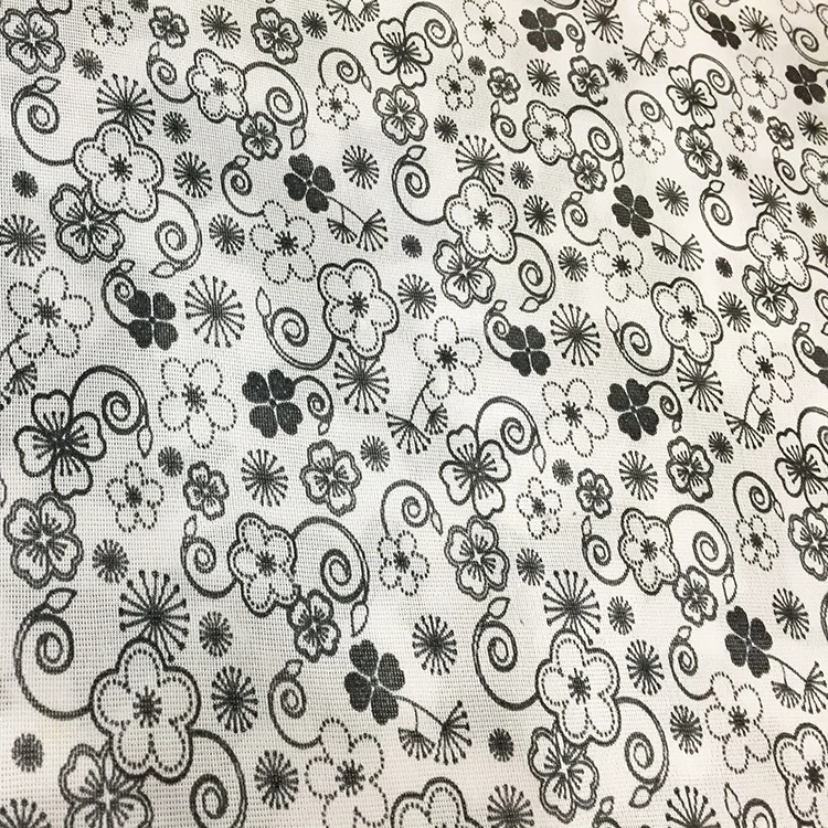 2022 New Sport Shoe Upper Fabric Material Sandwich Cloth With Flower Printing Air Mesh Fabric