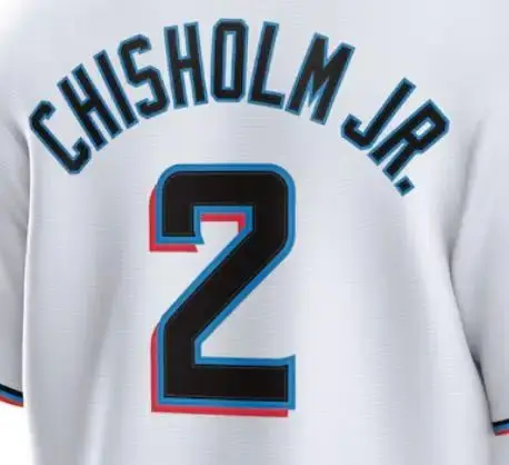 New Miami Baseball Jersey Embroidery Softball Wear 2 Jazz Chisholm Jr. 22 Sandy Alcantara Uniform