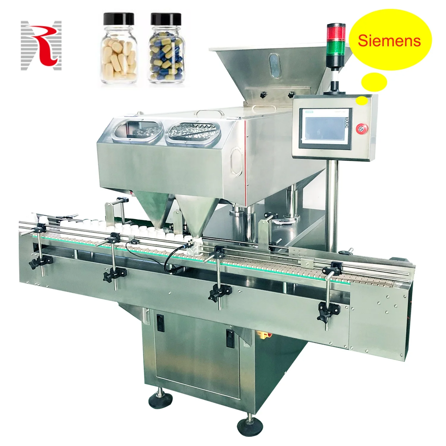 16 Lanes Auto Supplement Small Pectin Sweets Gummy Bear Candy Filler Counter Bottle Filling And Counting Machine