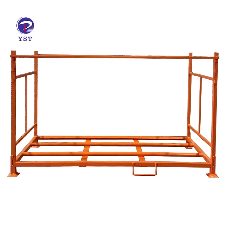 Powder Coating Metal Spare Steel Stacking The Commercial Moving Folding Wheel And Tire Pallet Storage Transport Rack Warehouse