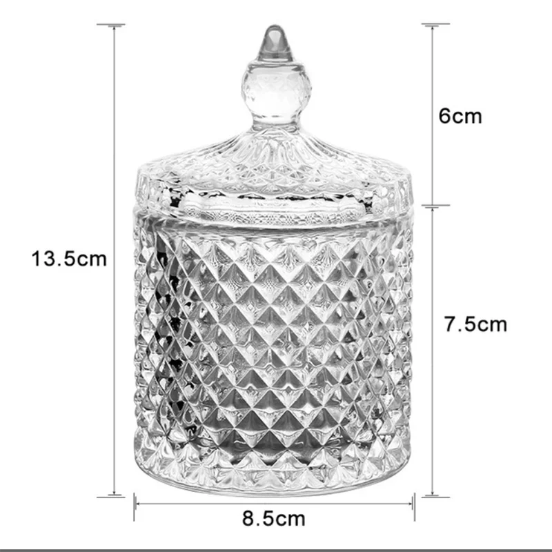 hot sale GEO cut glass jar