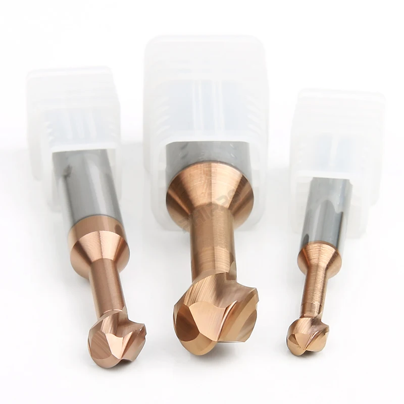 PHIPPS Arch Cutter tungsten steel carbide lollipop ball end mill solid carbide HRC55 cutting tool for mould steel