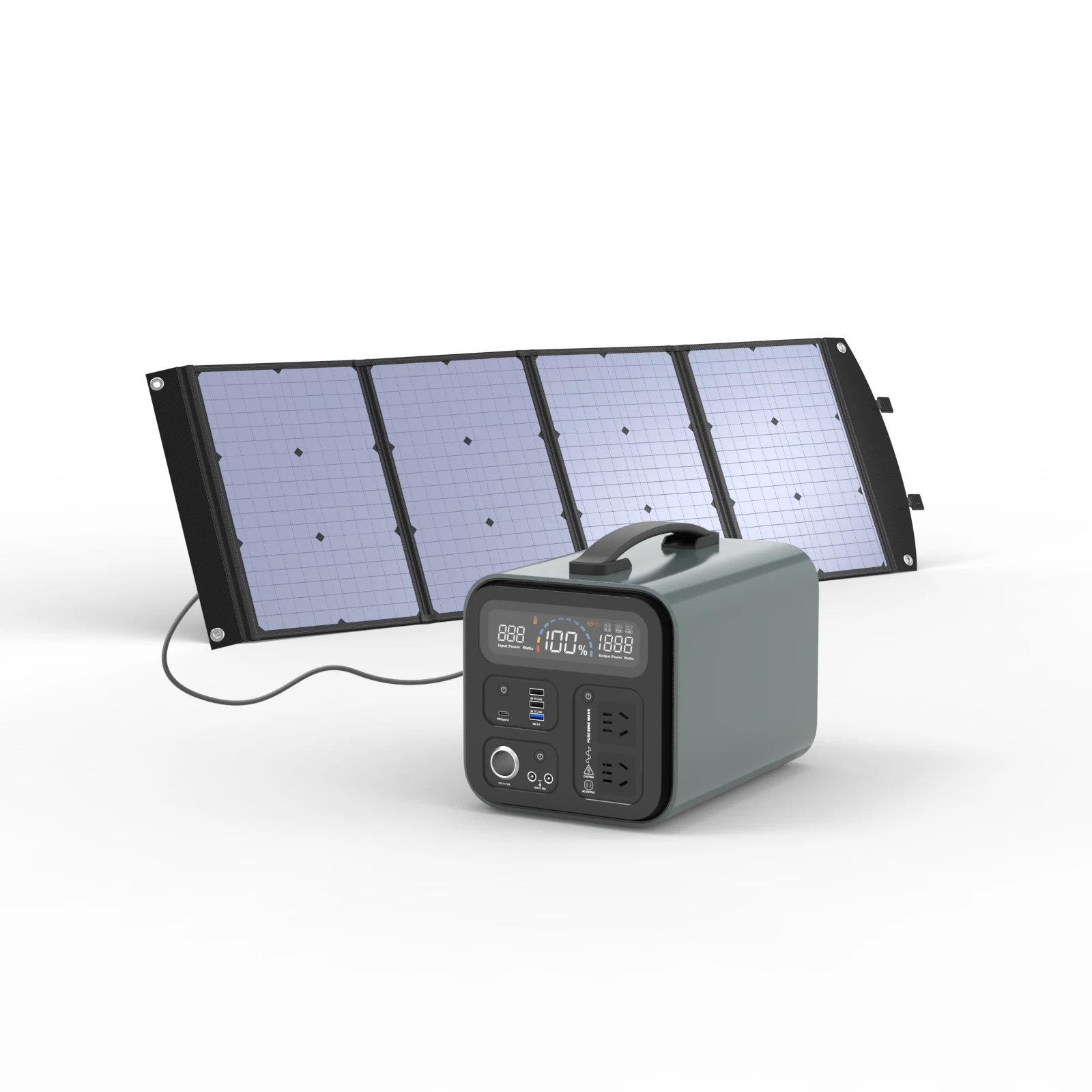 Genarators Home Solar Panel Kit 1000 Watt Off Grid Home Solar Power Storage Battery Energy Storage Generator With Led Light