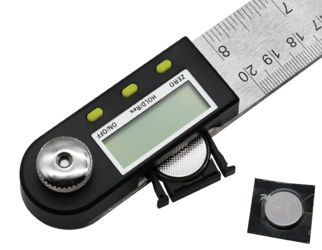 High precision digital protractor stainless steel 200mm 300mm 500mm carpenter digital angle ruler gauge
