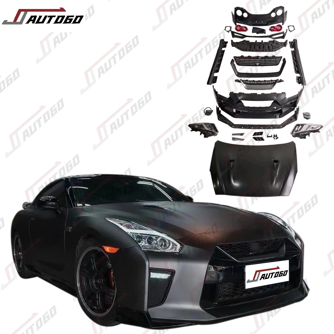 2023 New Design old to new Body Kit For Nissan GTR 2008 2009 2010 2011 2012 2013 2014 2015 2016 2017 Upgrade to 2018 Lamp assy