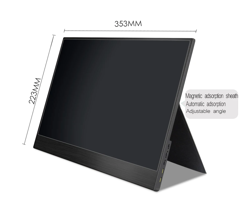 
15.6 inch IPS office Potable monitor 1080p touch screen full HD with Type-C USB HDMI for expand phone mobile PC laptop switch 