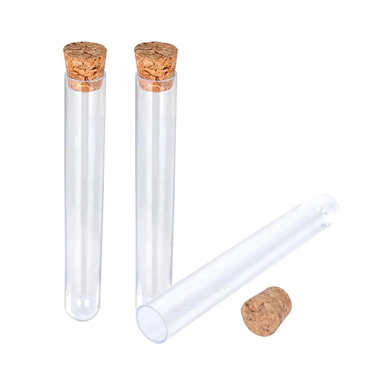 100mm plastic test tube with cap acrylic test tube round bottom test tube