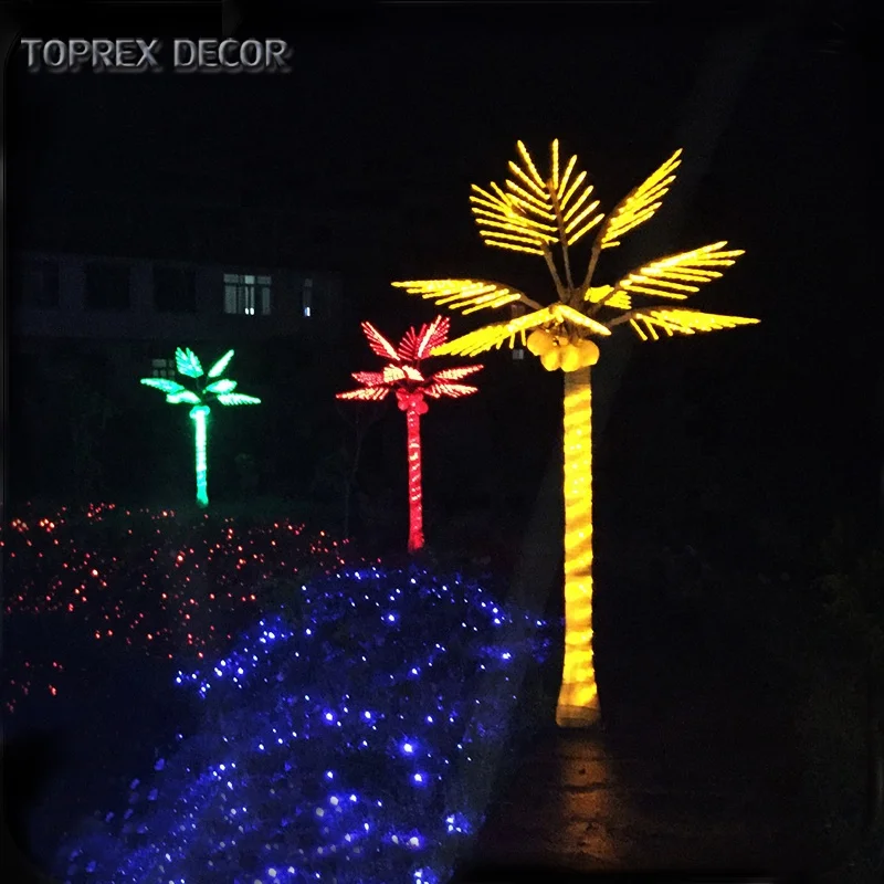 IP65 Waterproof Outdoor Landscape LED Decorative Lighting Artificial Coconut Tree Lights