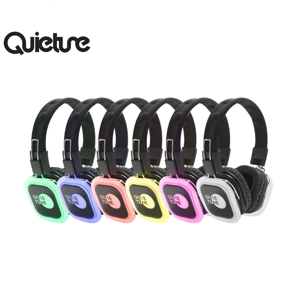Best Price silent headphones party disco wireless equipment foldable stereo DJ headset house party 2 or 3 channel earphones