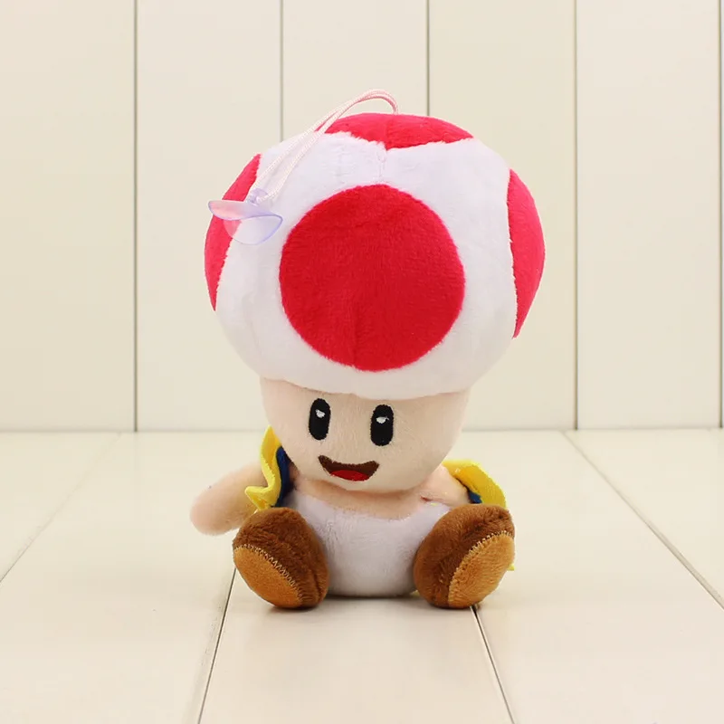 Wholesale 4-inch Super Mario Bros plush mushroom Toad plush toy grab doll for kids gift