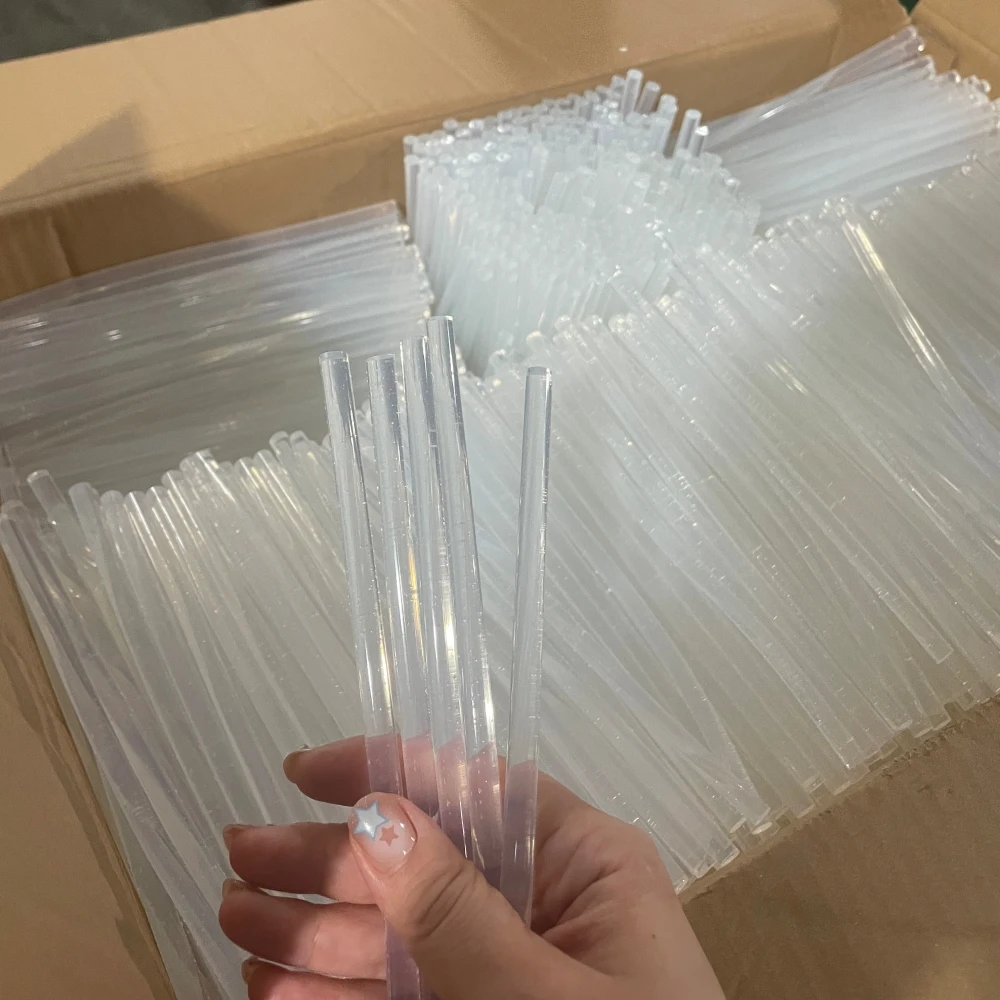 Semi Transparent High Stickness Hot Melt Glue Stick  Silicone Bars 7mm 11mm Hot Glue Stick For Crafts