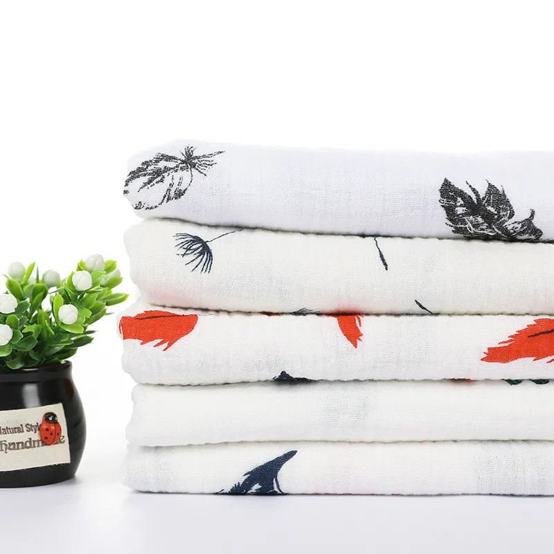 
White Cotton Crepe Fabric Material Pure Cotton Crepe Fabric By Meters Cartoon Print Cotton Crepe Fabric for DIY Sewing 