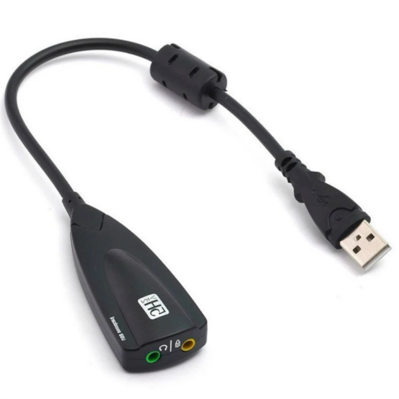  Внешняя звуковая карта USB 7 1 адаптер 5HV2 к 3D CH гарнитура микрофон разъем 3 5