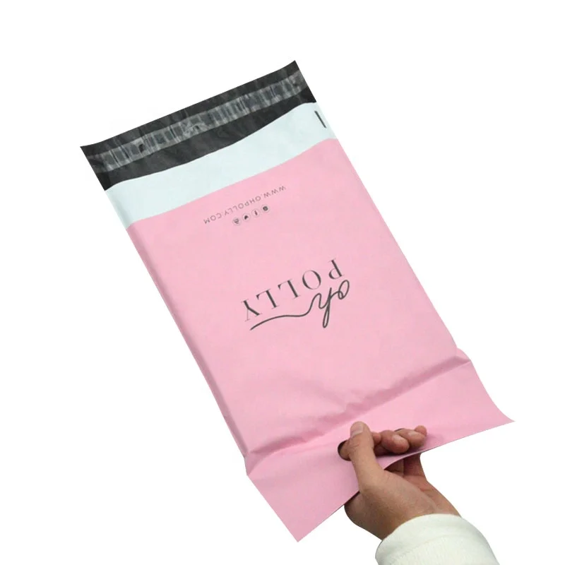 odm oem wholesales packing machine mail shipping bag poly 9x12 biodegradable custom pink mailing bags with handle for shipping