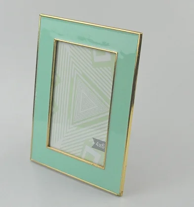 
wholesale 4x6 family love photo picture metal frame/ Epoxy and enamel picture photo frames 