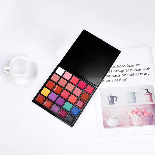Custom Logo Makeup Cosmetics Lip Gloss Lipstick Palette 18 Colors Matte Lip Cream Palette