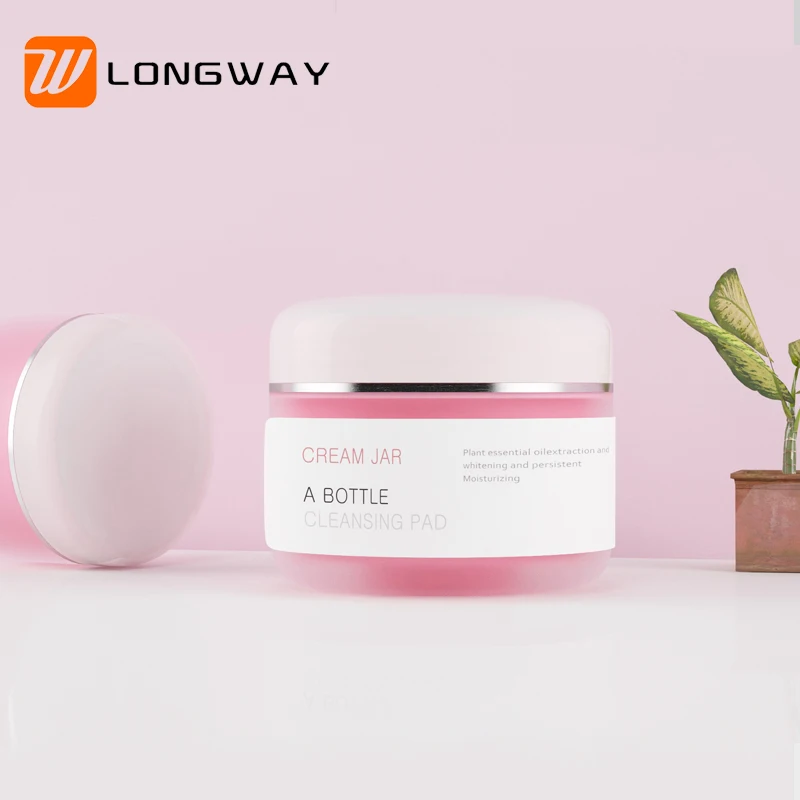 Wholesale Cosmetic Packaging Container Plastic Skin Care Cream Lip Scrub Jars 100ml Pink PP 30g 50g 100g Plastic Jars with Lids