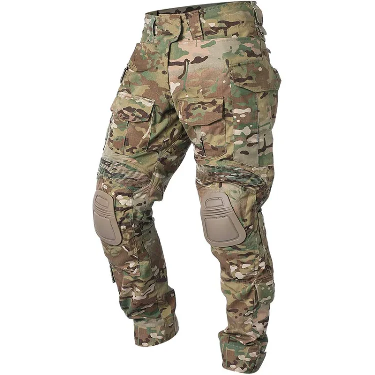 Men Joggers  Casual Sweatpants Hunting Camo Airsoft Tactical Combat Custom Outdoor Cargo Pants with Knee Pads