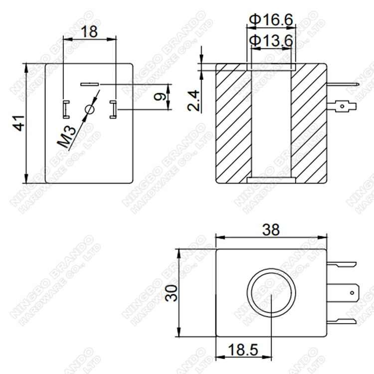 Катушка электромагнитного клапана Best-Nr.0200 12VDC 24VDC 110VAC 220VAC 12VA 15VA 12W 15W для импульсного струйного