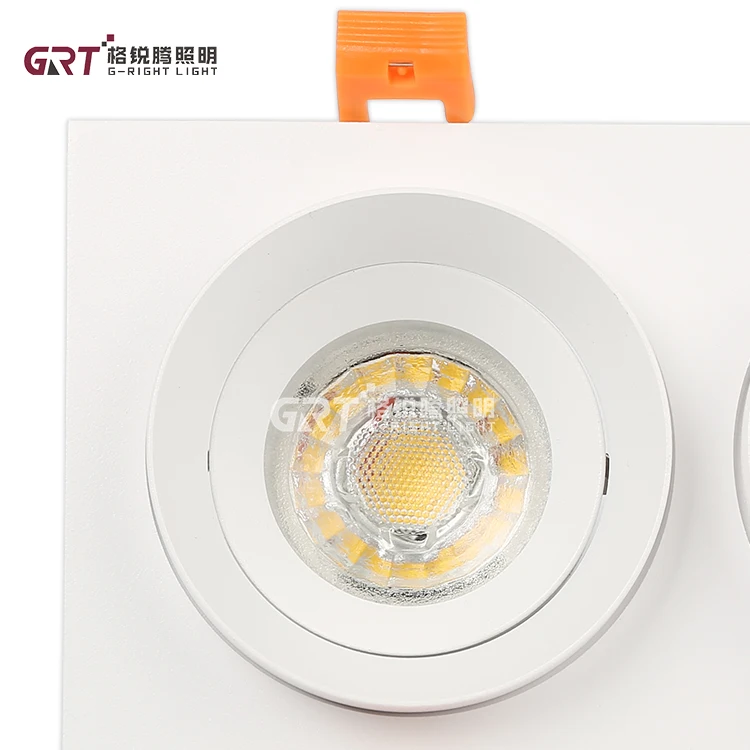 Wholesale Price Indoor Adjustable Angle 5watt Square Recessed GU10 COB SKD Led Ceiling Downlight