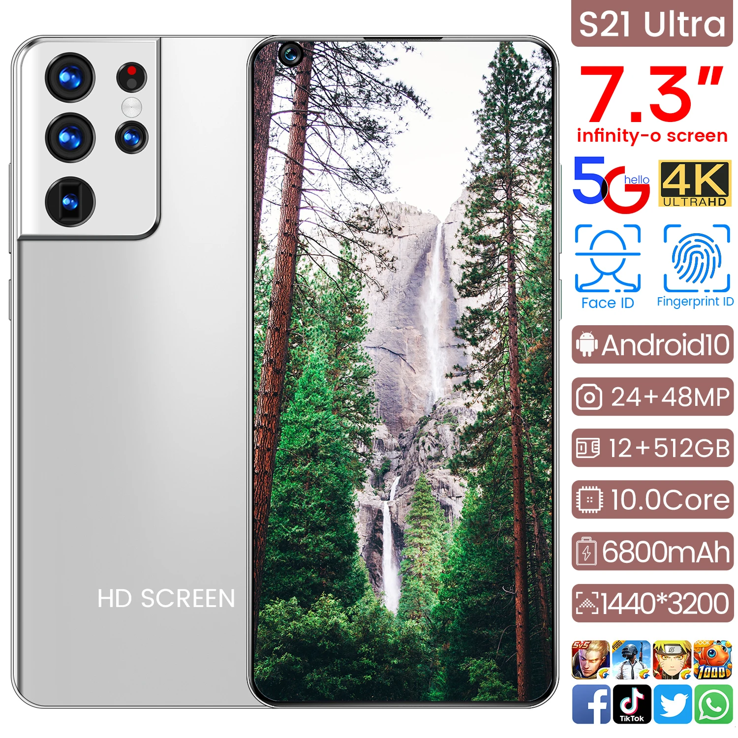 Смартфон S21 ultra глобальная версия 12 + 2021 ГБ Android оригинальные разблокированные мобильные телефоны 5G новинка