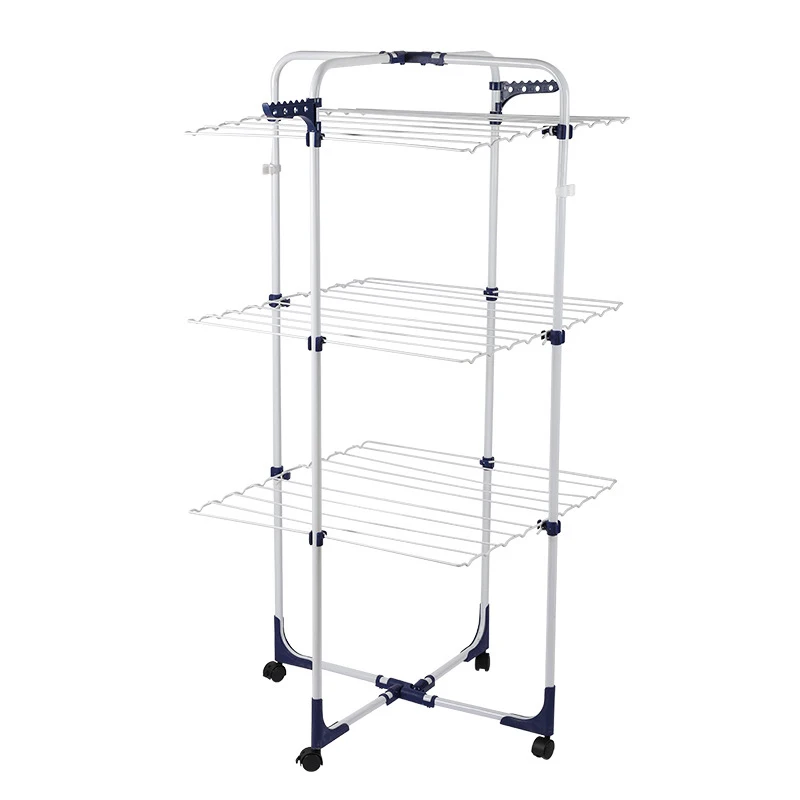 Clothes Accessories Winged Foldable 3 Layers clotheslines Stand Drying Rack Laundry folding clothes drying rack