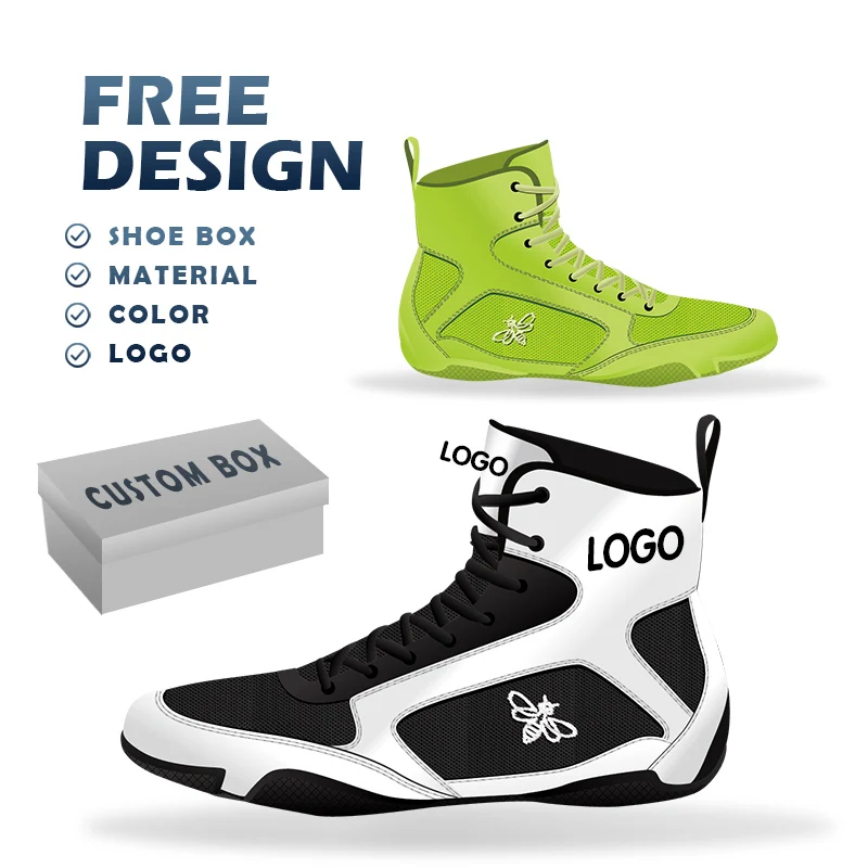 Customize Breathable Men Boxing Shoes Wholesale New Style High Quality Professional Man Wrestling Boxing Shoes
