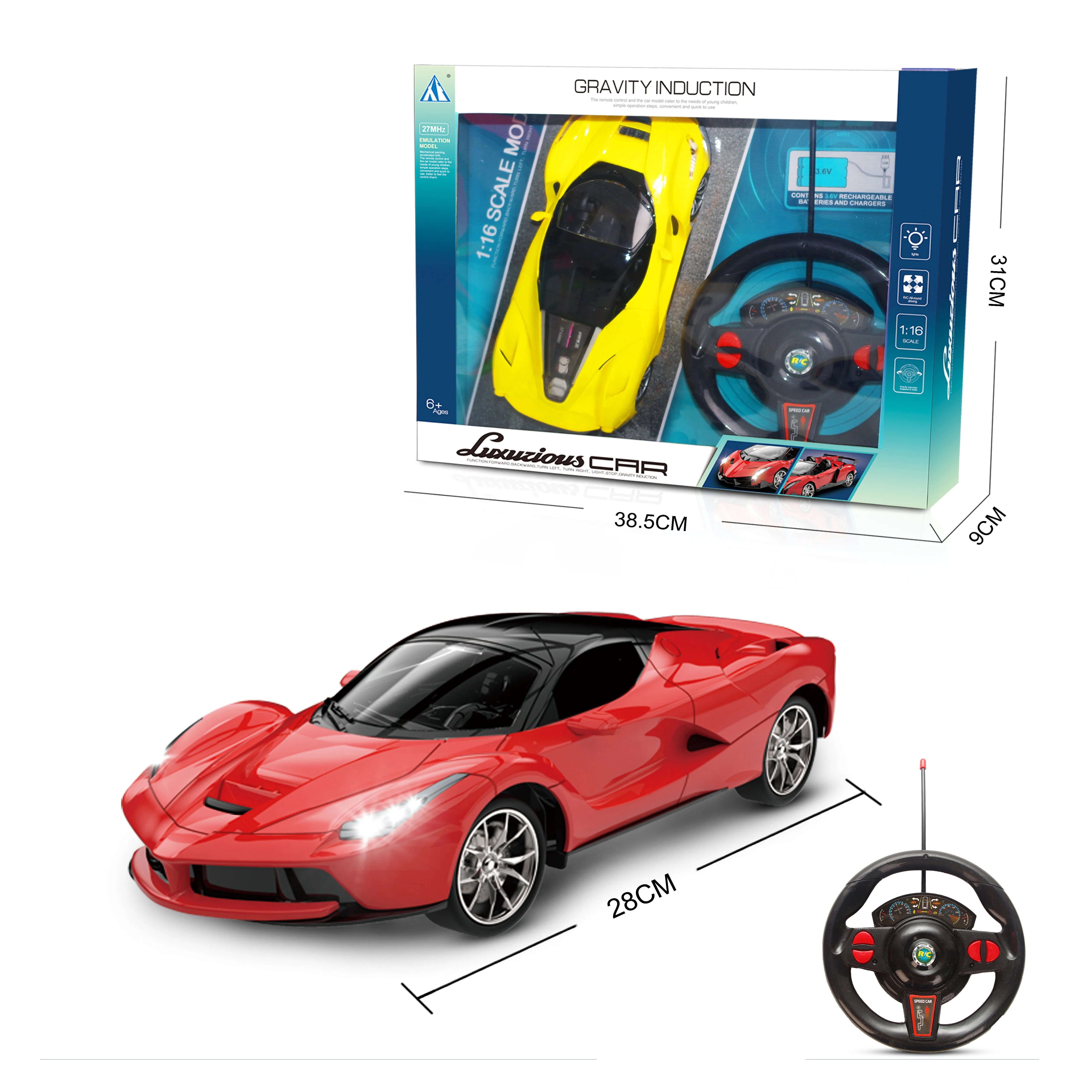 Новое поступление 4-канальная гравитационная Индукционная 1:16 Электрический Радиоуправляемый автомобиль с дистанционным управлением игрушечный игрушки для мальчиков Детский подарок