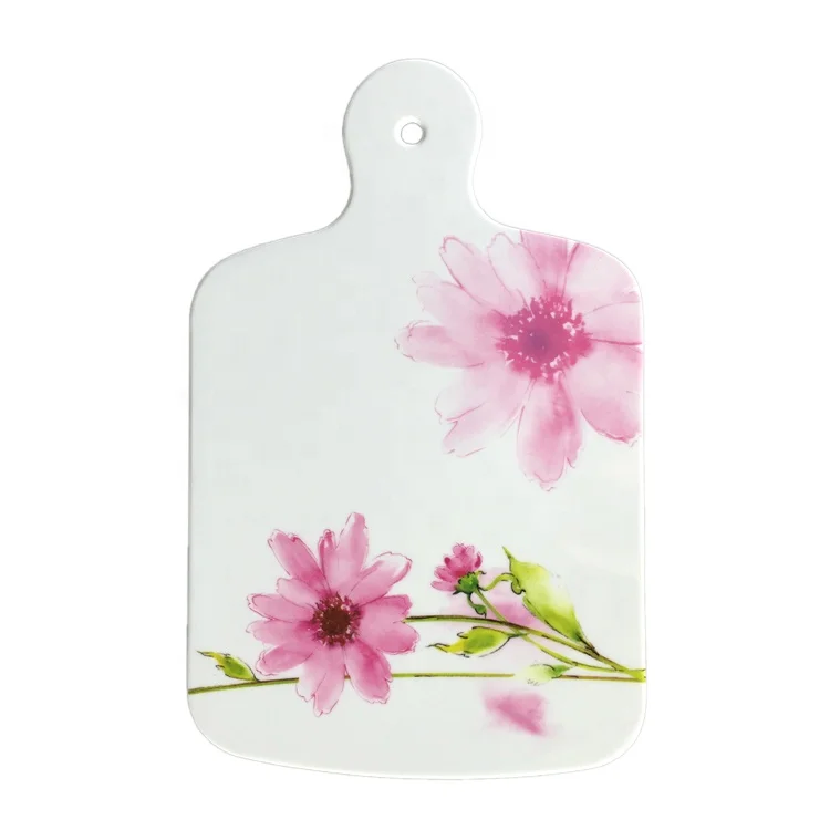 Garden design Germany market melamine breakfast bread plastic cutting chopping board with hang hole