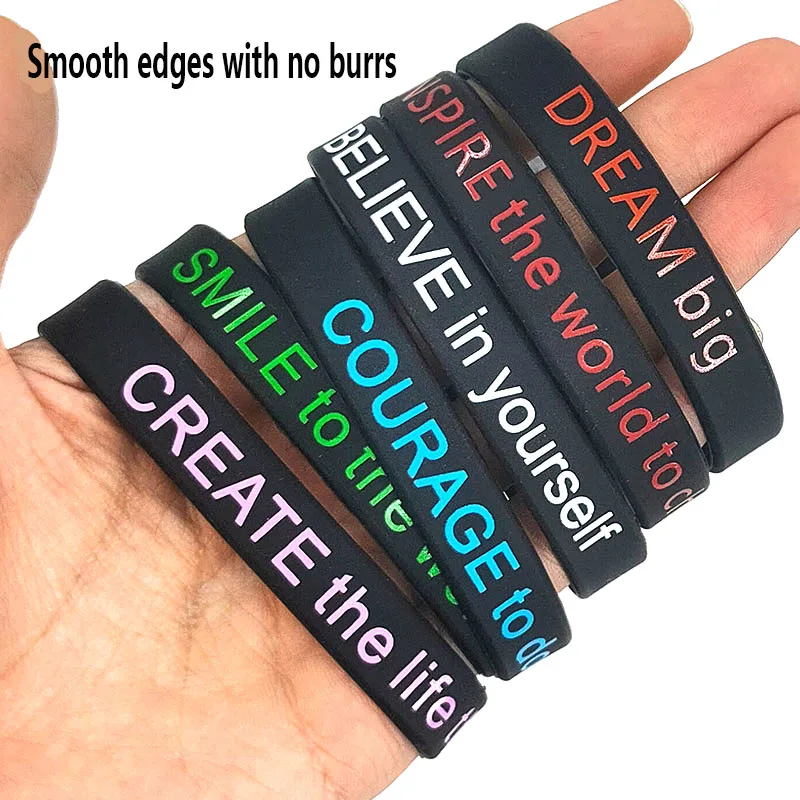 Wholesale Souvenir Soft Rubber Bands Imprinted  Waterproof  Silicone Wristband Professional Manufacturer  For Fashion