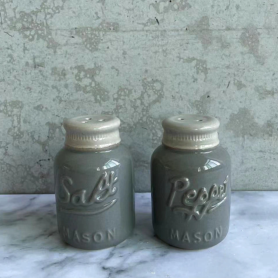 Home goods kitchenware sugar salt pepper shaker jars storage set modern home kitchen ceramic spice jars