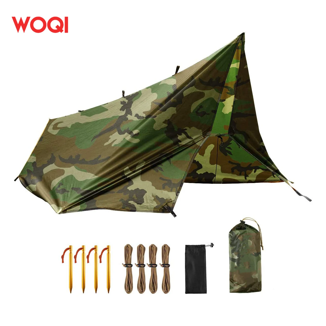 WOQI Hammocks Tarp 100% waterproof lightweight multifunctional rainfly tarp tent shelter for comping travel adventure