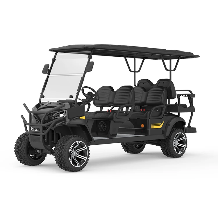 High Quality Products Aluminum Floor Golf Cart 6 Seat 4 Wheel 72Volt High Chassis Golf Cart With Ce Approved