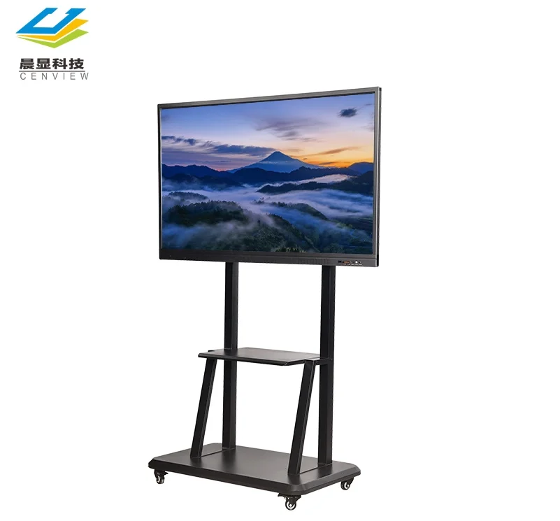 newest Cenview hotel meeting room digital signage wireless touch screen bezel sided wall monitor floor stand information kiosk