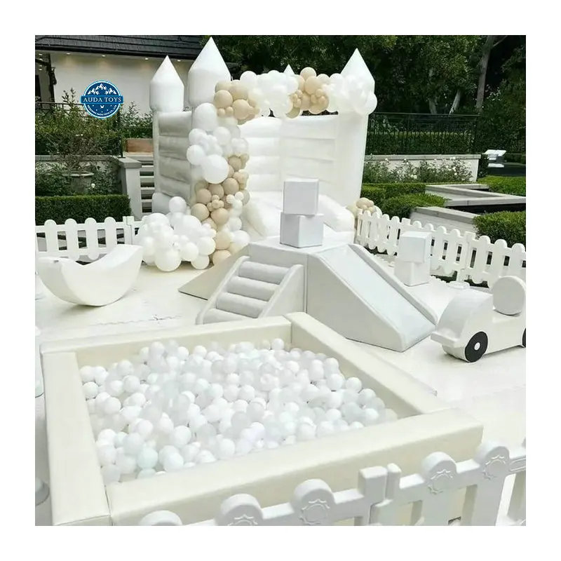 wholesale softplay ball pit kids outdoor playground set Cheap White Indoor toddlers soft play equipment