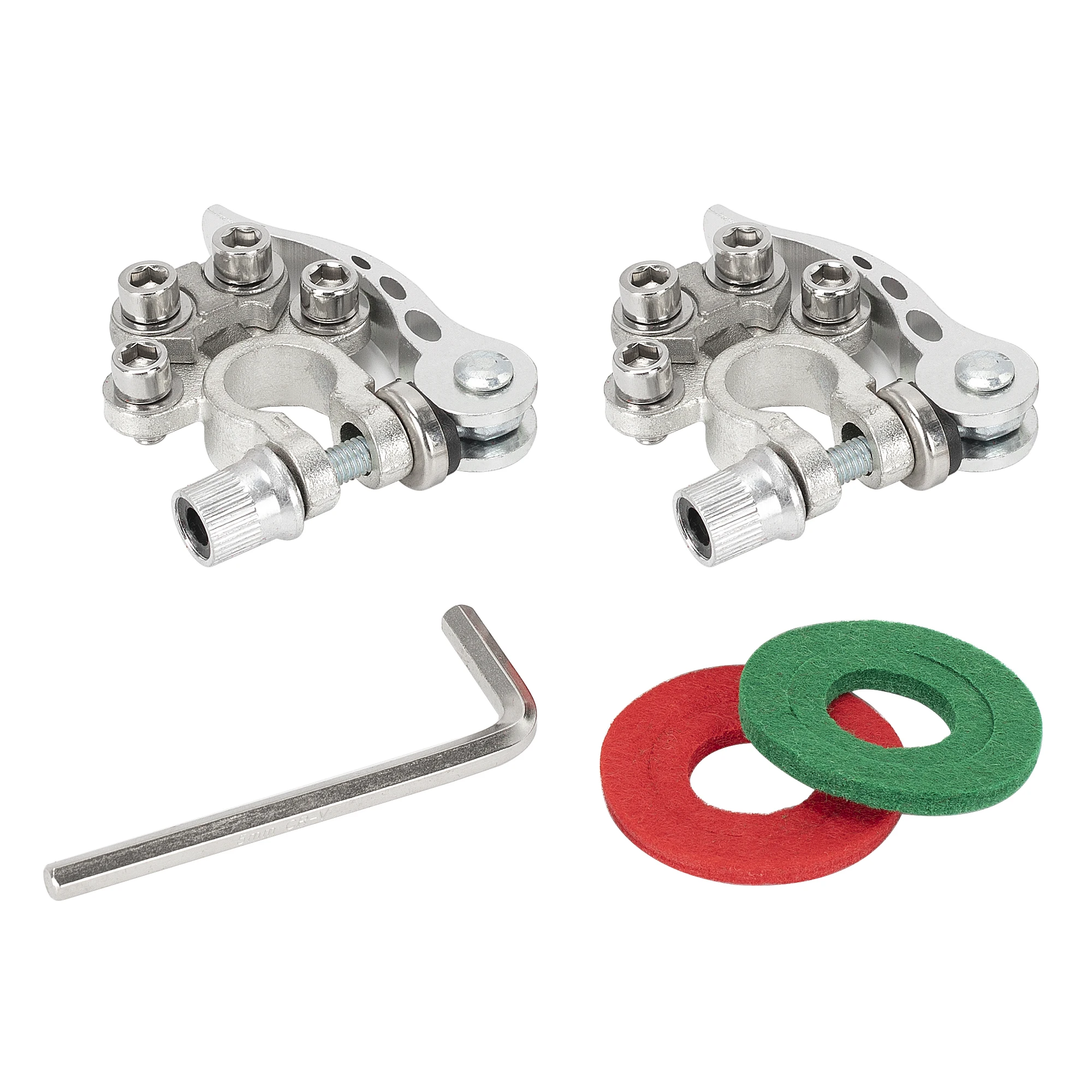 4 Way Battery Terminal Connecrtor Clamps Positive Negative Car Quiack Disconnect Brass Battery Terminal with Wrench for 12V Auto