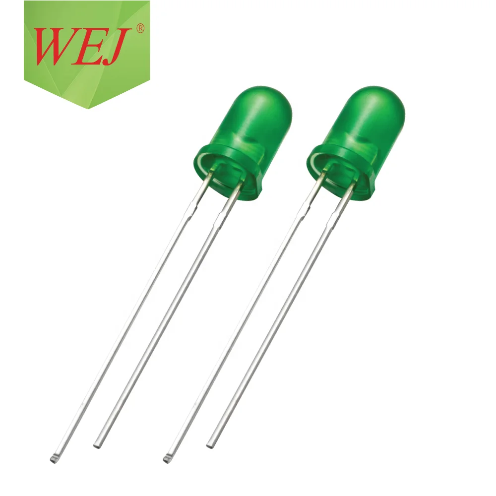 5mm diffused Green Round Dip Emitting Diodes 3mm 5mm Led Bead Diode Green color Dip light Emitting Diodes for christmas tree