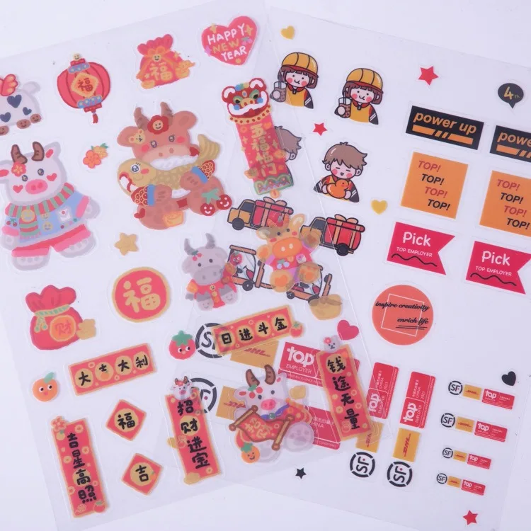 BIGIMAGE OEM Vinyl Waterproof Party Kids Cute Cartoon Vinyl Decals for Laptop Halloween Pumpkin Stickers Pack Set