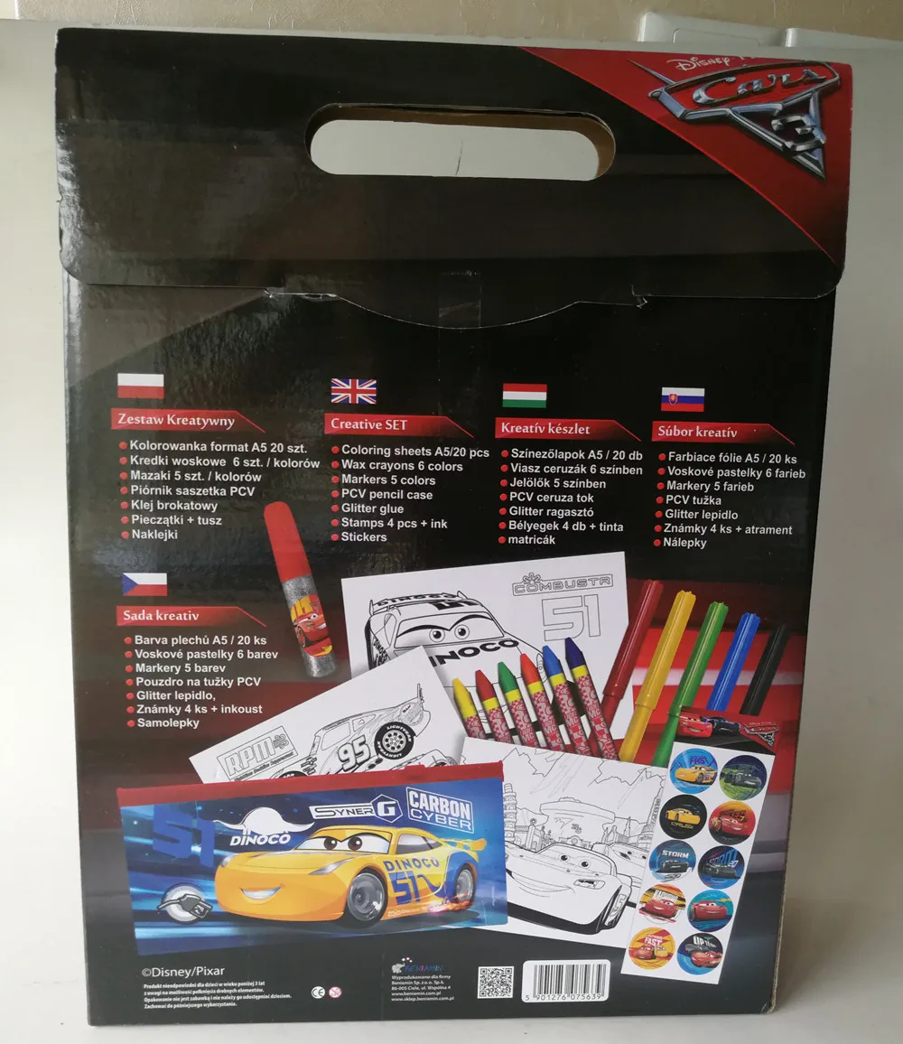 kids boys and girls  cartoon back to school carry on stationery painting coloring marker stamp crayon  set for children