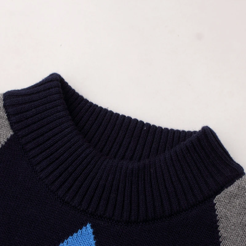 
baby boy sweater designs rhombus pictures children knitwear 10years pullover 