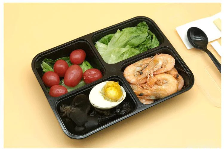 Rectangular take out soup bowl takeaway transparent clear fast disposable plastic round food containers with lids microwavable