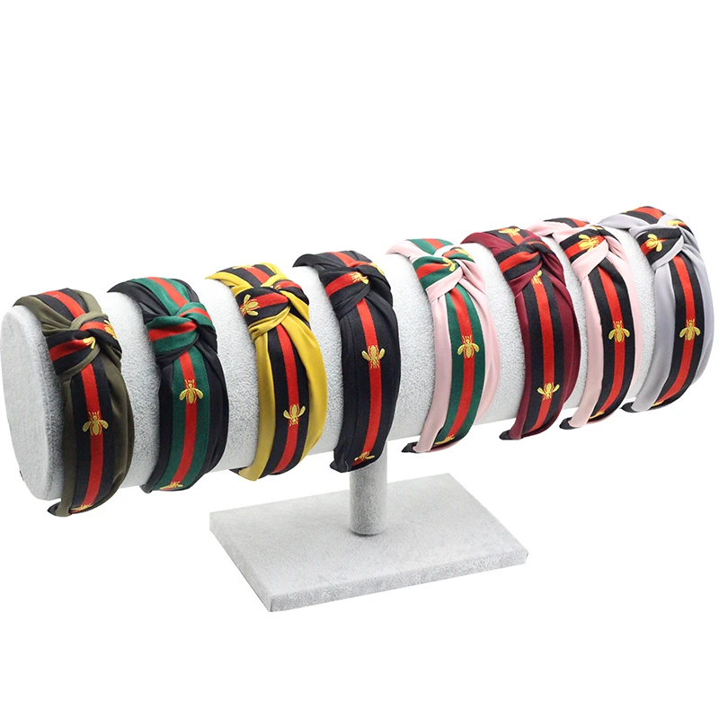 Luxury Catalog Designer Headbands Famous Brand Classic Plaid Bee Headband Hairbands Women Fashion Hair Accessories