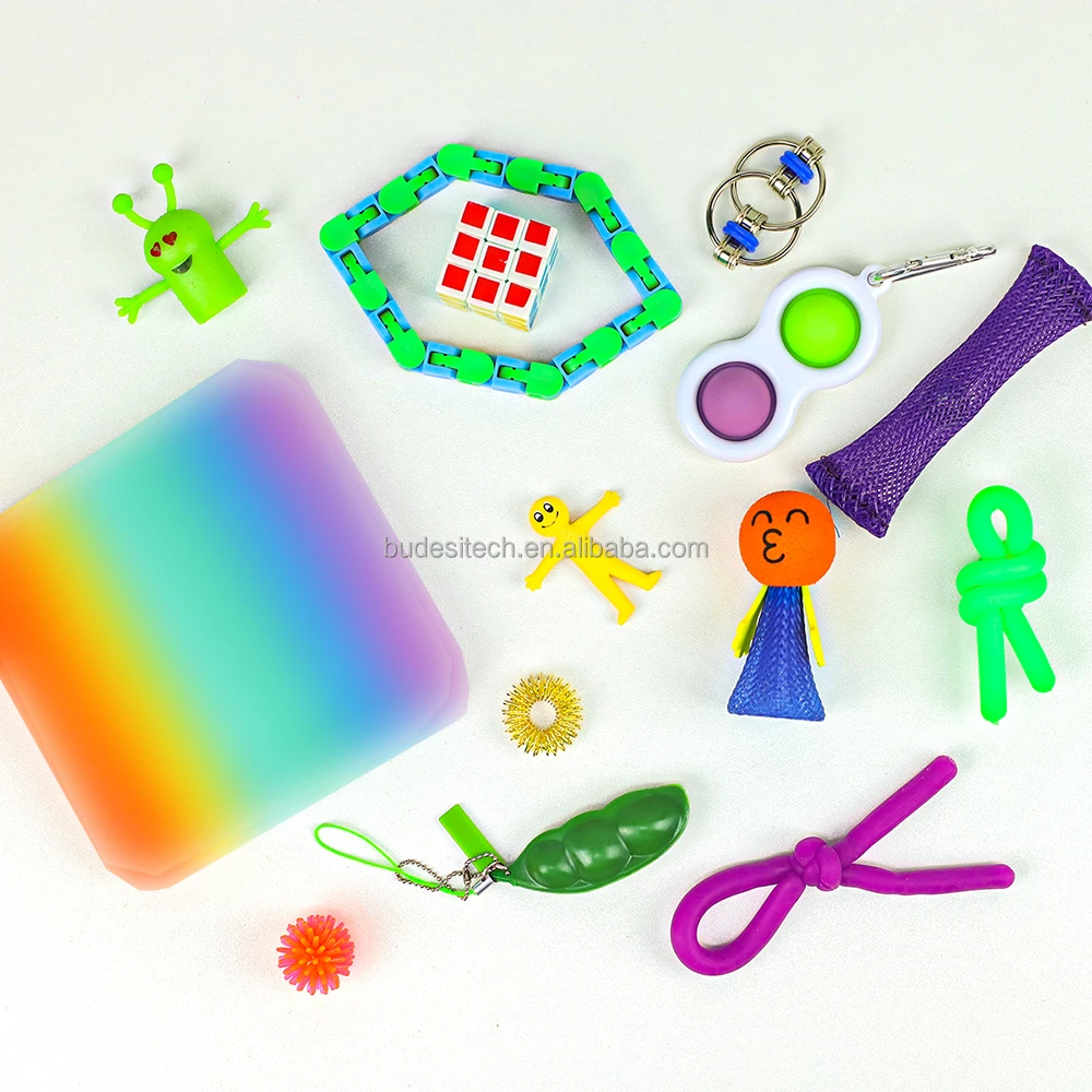 2021 Рождественский подарок 24 дня обратный отсчет Поппет таинственная коробка фиджет календарь для Адвента Забавный Поппер сенсорная игрушка фиджет календарь для Адвента