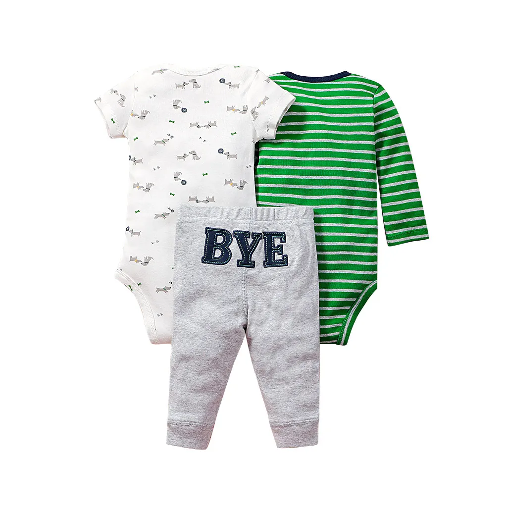 
Wholesale New Baby Boys Girls Summer Clothing Newborn Kids Baby Jumpsuits Knitted Short Sleeve Pant+Shorts Tracksuits Sets 