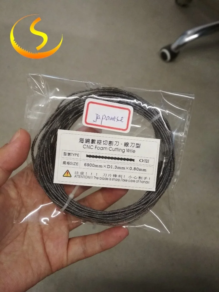 cutting wire for rook wool, calcium silicat, flexible foam etc.