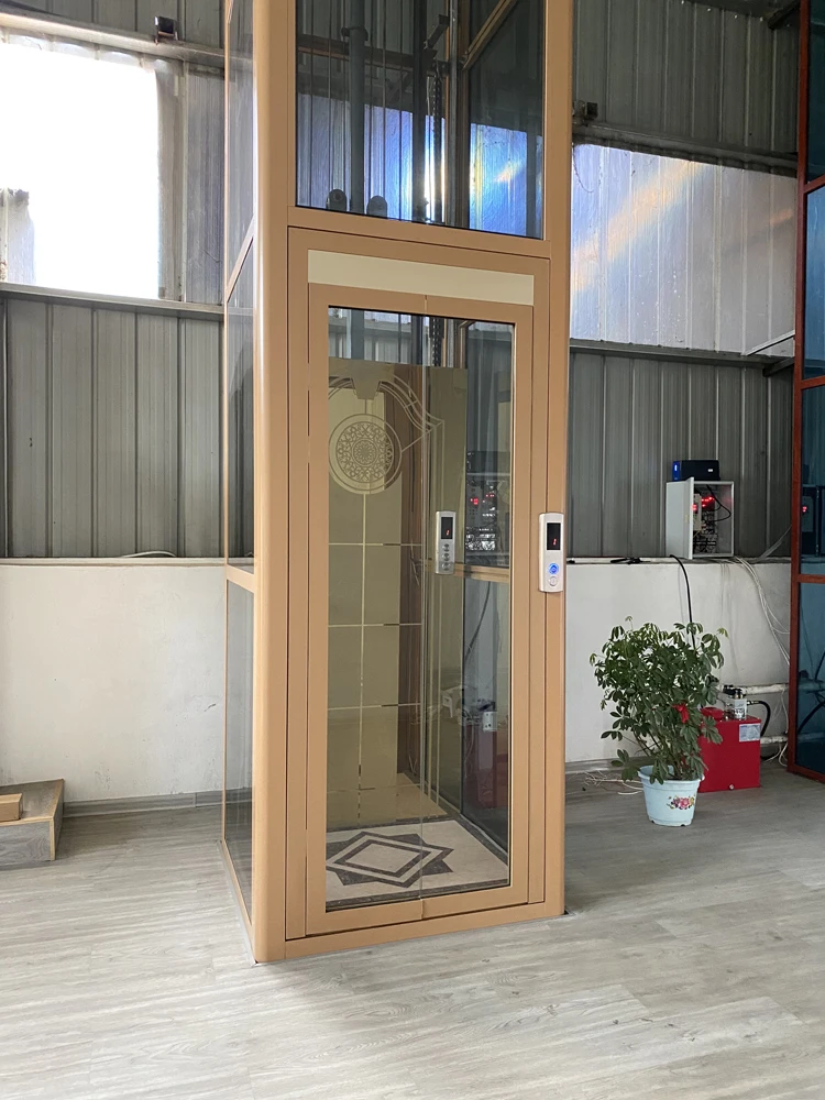China factory 2 Floors 5 floors small residential shaftless elevators hydraulic house villa lift for the elderly