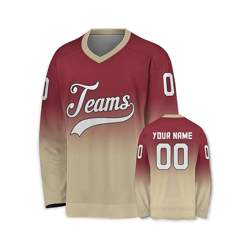Custom Manufacturer Polyester Lacrosse Jersey Oversized Lightweight Fashion Sublimation Breathable Custom Ice Hockey Jersey