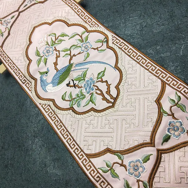 Latest Style Embroidery Chinese Hanfu Jacquard Knitted Embroidery Ethnic Style Decorative Lace HF01